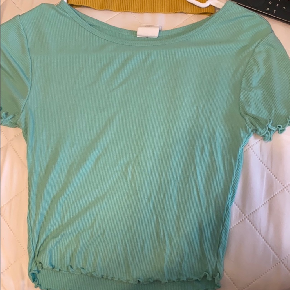 Teal Crop Top